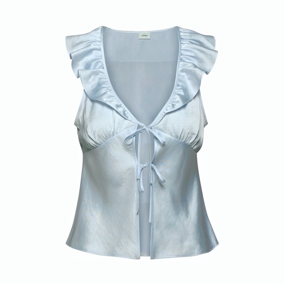 Aritzia Tops - Wilfred | TONKA Satin Blouse - Sterling Blue